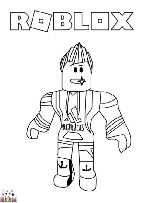 Robot saying hi from roblox. Roblox avatar drawing coloring page | coloringwithkids.com
