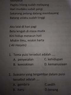Jelaskan Pengertian Suasana Dalam Puisi