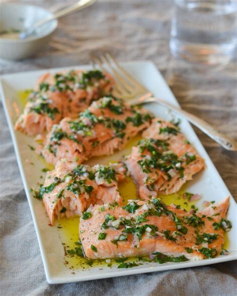 Slow Roasted Salmon With French Herb Salsa Once Upon A Chef