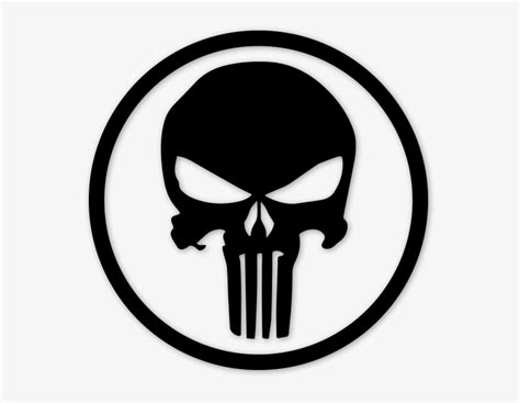 Punisher Black Punisher Skull Circle Transparent Png 555x555 Free