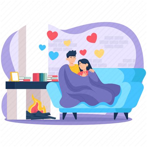 Sleeping Couple Valentine Love Relationship Celebrate Romantic