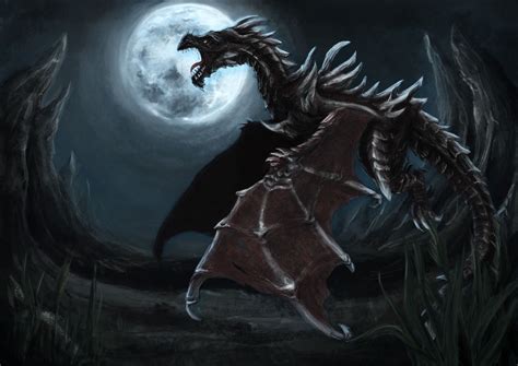 Video Games Dragons The Elder Scrolls V Skyrim Alduin Wallpapers
