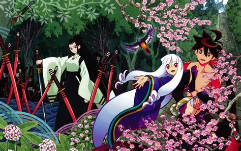 Wallpaper Anime Kimono Nature Swords 2560x1600
