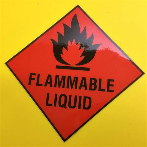 Flammable Liquid Warning Sticker Decal Heads Stickers And Decals