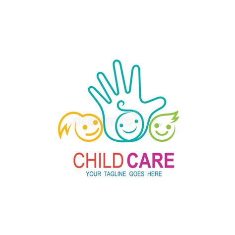 Charity Logo For Children Education Love Logo Design Stock Vector