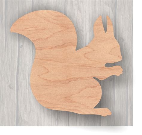 Squirrel. Unfinished wood cutout. Wood cutout. Laser Cutout. | Etsy