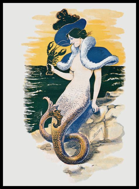 Mermaid Vintage Poster Free Stock Photo Public Domain Pictures