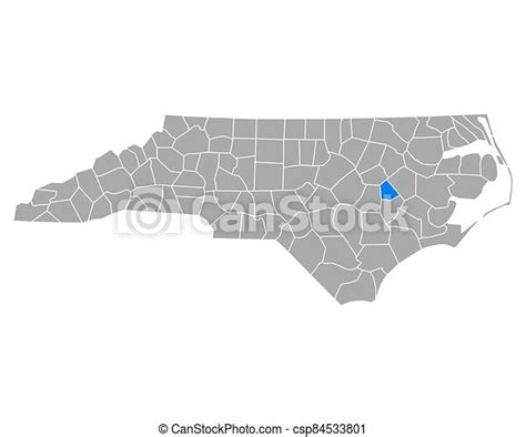 Greene Carolina Nord Landkarte Canstock
