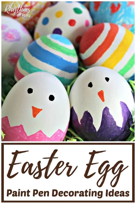 Paint Pen Easter Egg Decorating Ideas Rhythms Of Play