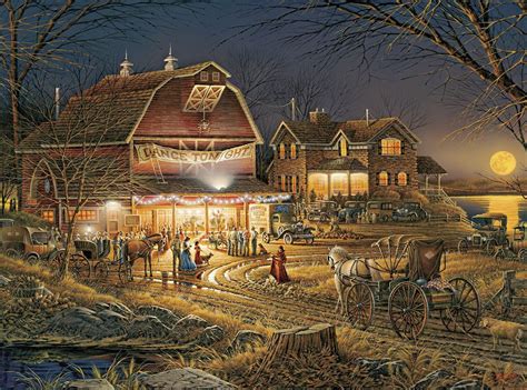 Terry Redlin Harvest Moon Ball 1000pc Jigsaw Puzzle By Buffalo Games