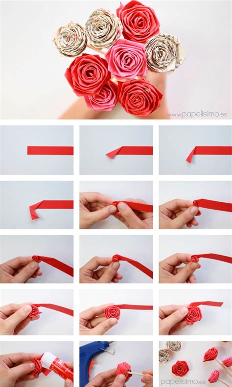 De colores divertidos o más formales. como-hacer-rosas-con-tira-de-papel-pasos-paper-quilling ...