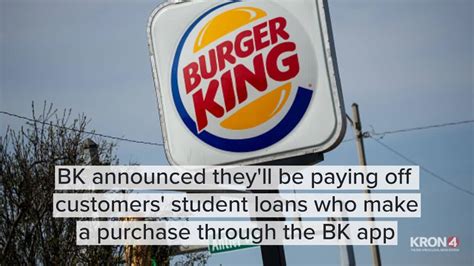 Burger King to pay off random customers' student loans