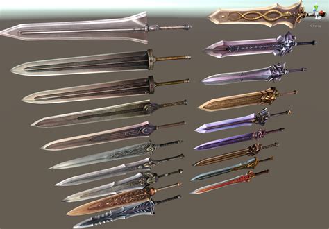 Low Poly Sword Collection Low Poly 3d Models Low Poly