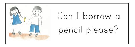 May I Borrow Your Pencil Please Clip Art Library