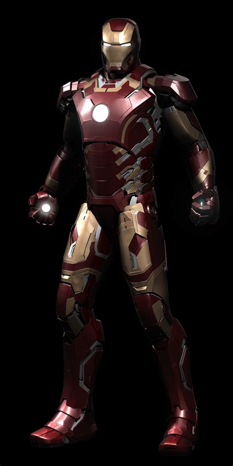 The dark world, captain america: 3D model Iron Man - Avengers Age Of Ultron mark 43 ...