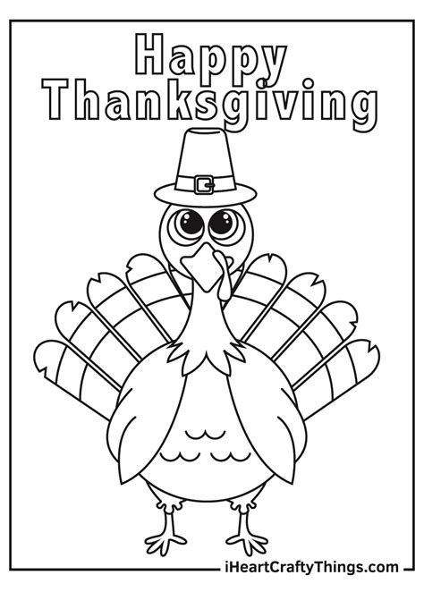 Cute Thanksgiving Turkey Coloring Pages Updated 2021