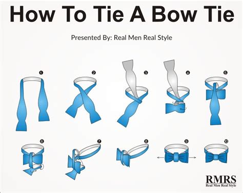 How To Tie A Bow Tie Infographic