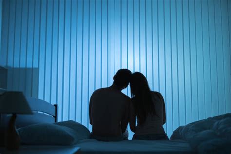 Romantic Of Couples In Bed Silhouettes Stock Photos Pictures And Royalty