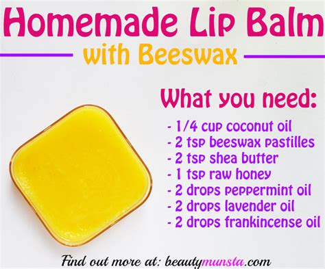 Diy Beeswax Lip Balm With Honey Beautymunsta Free Natural Beauty