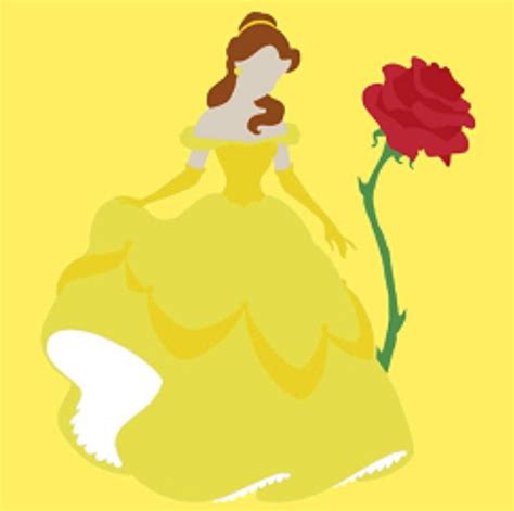 Disney Princess Silhouettes Belle Birthday Pinterest