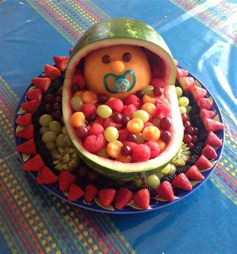 A fruit platter is a pretty display of fruit for a party, event or get together. myers party trays | Fruit platter for Baby Shower | Baby ...