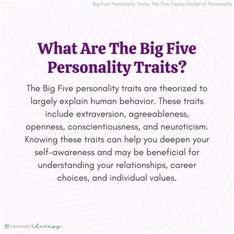 What Are The Big Personality Traits