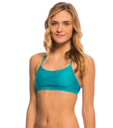 Nike Women S Solid Swoosh Racerback Sport Bra Bikini Top At Free Shipping