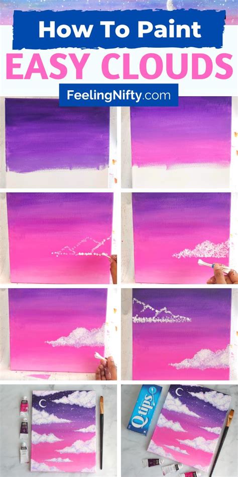 How To Paint Clouds Easy Step By Step 3 Easy Steps To Painting Fluffy