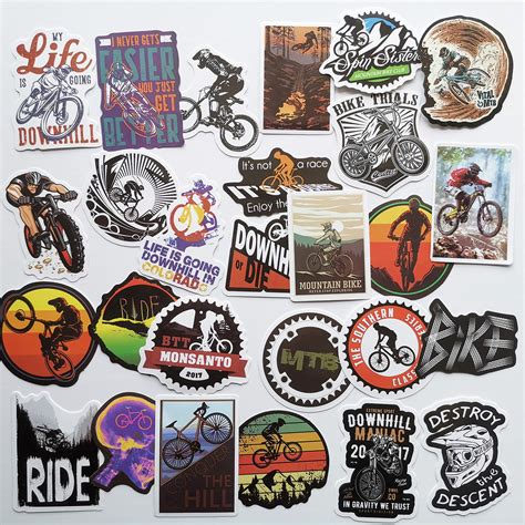 Buy 50pcs Mountain Bike Vinyl Stickers For Bikes Downhill Mtb Decal