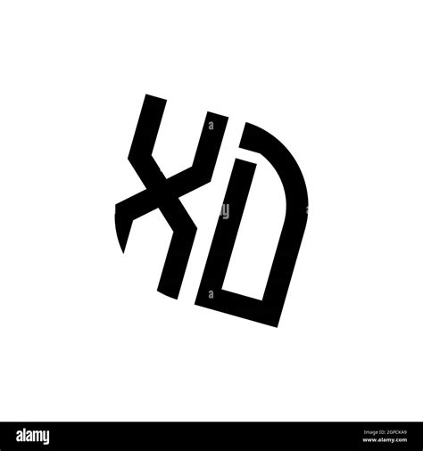 Xd Logo With Geometric Shape Vector Monogram Design Template Isolated