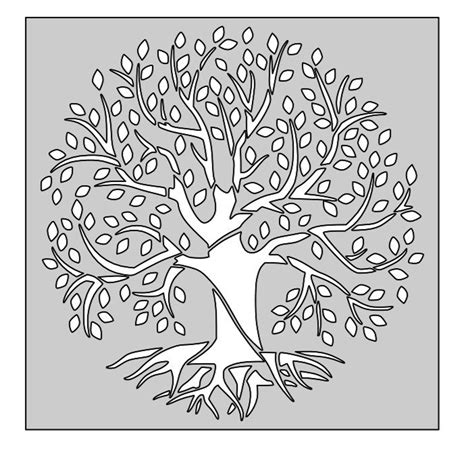 Tree Of Life Stencil Mylar Reusable Chose Your Size For Etsy