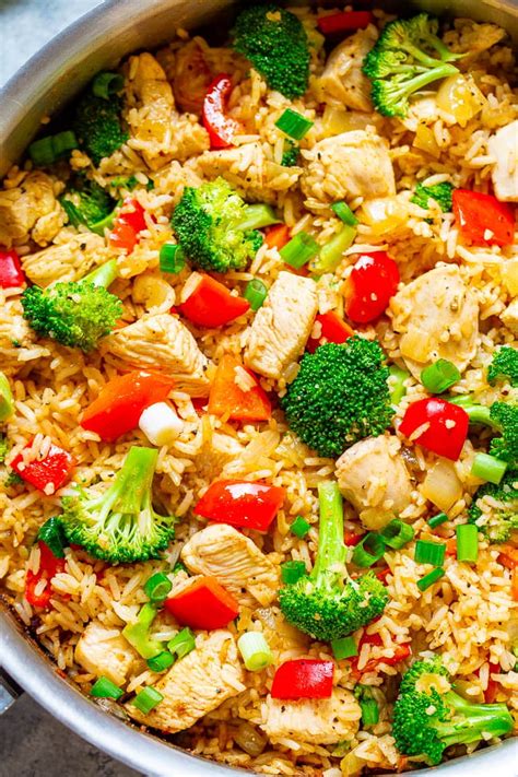 Chicken And Rice Skillet With Veggies Averie Cooks