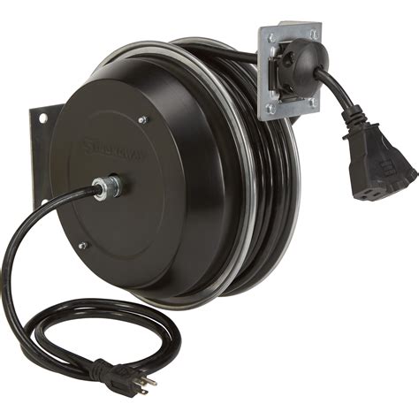 Strongway Heavy Duty Retractable Extension Cord Reel — 75ft 123