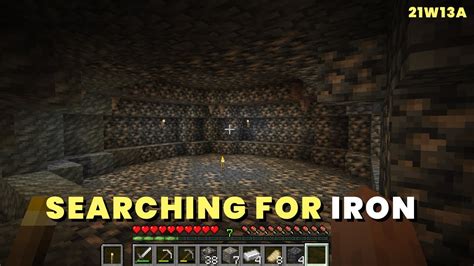 Searching For Iron In New Caves 21w13a Minecraft 117 21w13a Caves