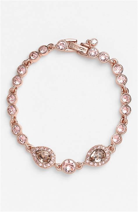 The Most Delicate Of Bracelets In Rose Gold And Swarovski Crystals