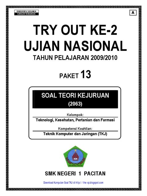 Penyelenggara sertifikasi kolektor seluruh indonesia dilakukan oleh sppi. Contoh Soal Ujian Nasional Produktif Tkj - Ujian Nasional