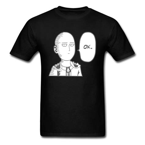 Ok T Shirt One Punch Man T Shirt Black Tshirt Japan Anime Clothing Mens Birthday T Tops