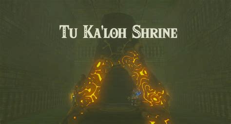 Zelda Breath Of The Wild Tu Kaloh Shrine Lomei Labyrinth Island