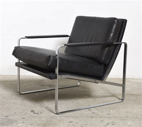 Fabricius Black Leather Armchair, Model 710 by Walter Knoll | #56889