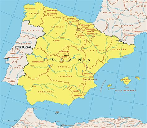 Das land spanien befindet sich auf dem kontinent europa. Landkarte Spanien - Landkarten download -> Spanienkarte ...