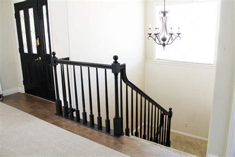 The work is very tedious, but dated oak spindles look awesome when painted white. The Banister is Painted! - Chris Loves Julia