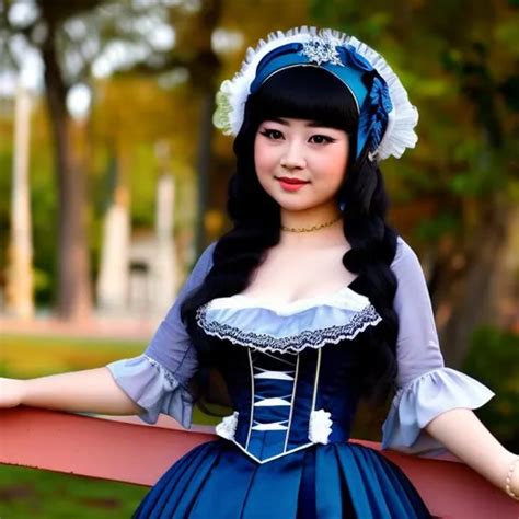 A Asian Woman Turned Into A Porcelain Doll Wearing A OpenArt