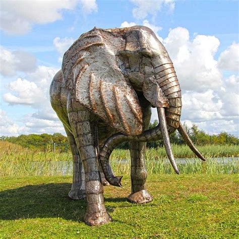 Large 8ft Elephant Metal Art Sculpture Elephant Sculpture Metal