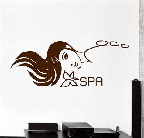 vinyl wall decal spa salon beauty girl relax sticker unique t 663ig vinyl wall decals