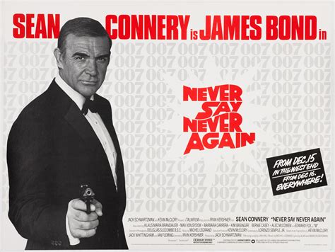 Never Say Never Again 1983 Poster British Advance James Bond Film