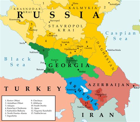 Georgia Russia Map Oneiroitan1