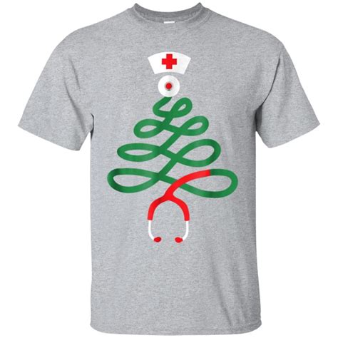 Awesome Christmas Tree Nursing Shirt Funny Nurse Rn Lpn Squad T