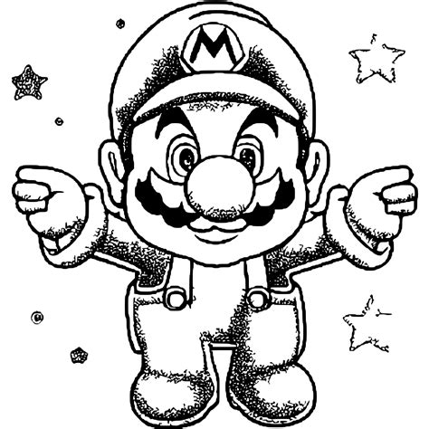 Cute Mario Coloring Page · Creative Fabrica