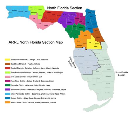 Fl Counties Map Of Florida Map