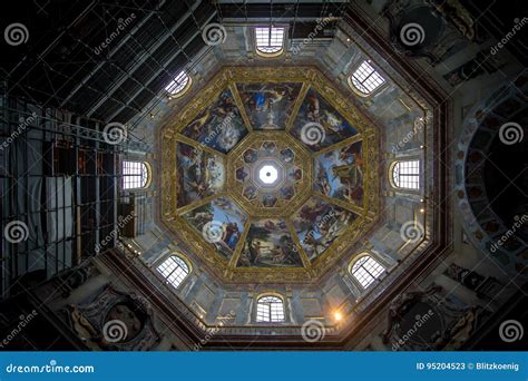 The Frescoed Dome In The Medici Chapel Florence Italy Editorial Stock